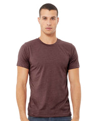 Thankful and Blessed Bella Tee Heather Maroon - Super Soft