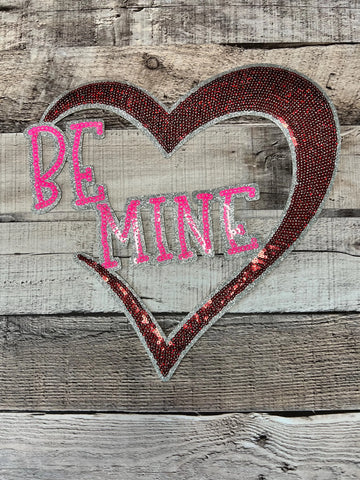 Be Mine Heart Sequin Patch