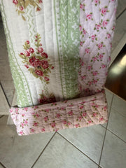 New Pastel Floral Quilt Hoodie with or without no Pocket  100 Percent Cotton.