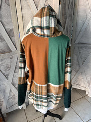 Fall Colors Carhartt Upcycled Hoodie Carhartt Pocket Tee Upcycled Tunic Length