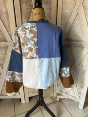 Carhartt Upcycled Crewneck Sweatshirt Paisley Park Upcycle Carhartt Sweatshirt with Coordinating Pocket