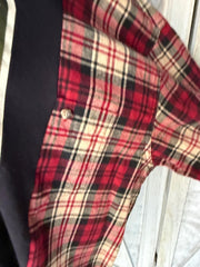 Morgan Wallen Upcycled Liscensed Reworked Concert T-Shirt and Flannel Long Sleeve Back Graphic