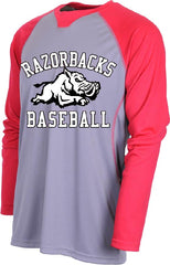 RAZORBACKS- XT127 Men's Xtreme-Tek Baseball Shirt