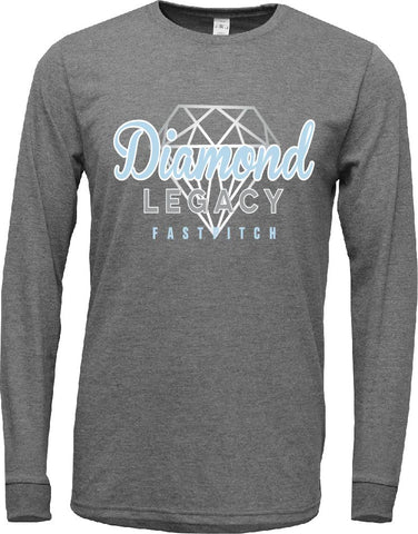 DIAMOND LEGACY -  TR92 Unisex Tri-Blend T-Shirt Long Sleeve - SUPER SOFT
