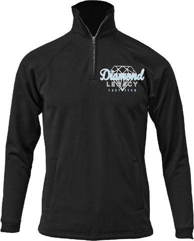 DIAMOND LEGACY  - PRINTED LEFT CHEST Adult Quarter Zip Sweatshirt with Pockets F125