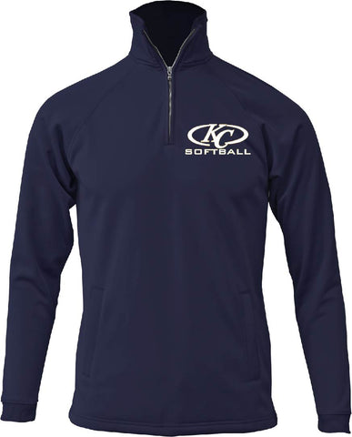 KLEIN COLLINS  Logo Print Adult Quarter Zip Sweatshirt with Pockets F125