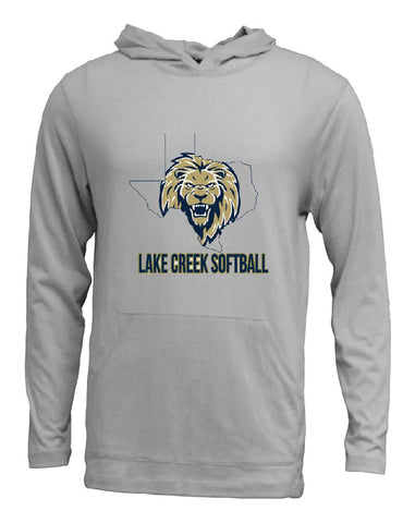 LAKE CREEK - LC TEXAS SOFTBALL - PC108 Adult Soft-Tek Blend Long Sleeve Hood - UNISEX