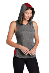 NEW 2020 SALE - LST410  Sport-Tek ® Ladies PosiCharge ® Tri-Blend Wicking Draft Hoodie Tank