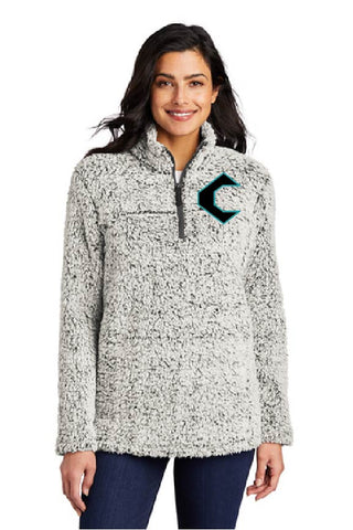 CREW BASEBALL -  LADIES AND YOUTH  - SHERPA 1/4 ZIP PULL OVER BY BOXERCRAFT -
