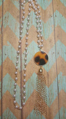 TORTOISE NECKLACE WITH MONOGRAM