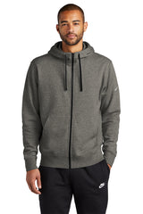 NEW EMBRIODERED - NKDR1513  Nike Club Fleece Sleeve Swoosh Full-Zip Hoodie