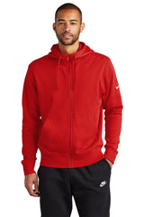 NEW EMBRIODERED - NKDR1513  Nike Club Fleece Sleeve Swoosh Full-Zip Hoodie