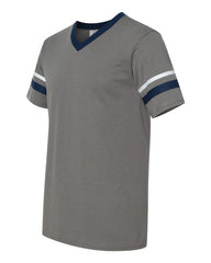 TEXAS TURN 2 - Augusta Sportswear - V-Neck Jersey with Striped Sleeves - Adult 360