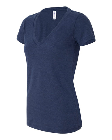 TEXAS TURN 2 Bella + Canvas - Women's Triblend Deep V-neck Tee - 8435