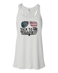 AMERICAN TALK TO ME GOOSE - TOP GUN- RED WHITE AND BLUE - Tank or Tee