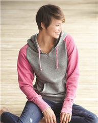 TEXAS TURN 2 - J. America - Women's Zen Fleece Raglan Hooded Pullover Sweatshirt - 8926
