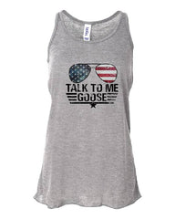 AMERICAN TALK TO ME GOOSE - TOP GUN- RED WHITE AND BLUE - Tank or Tee