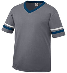 ADULT Augusta Sportswear - V-Neck Jersey with Striped Sleeves - Adult 360 - $7 OFF