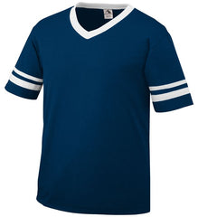 ADULT Augusta Sportswear - V-Neck Jersey with Striped Sleeves - Adult 360 - $7 OFF