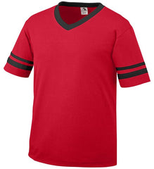 ADULT Augusta Sportswear - V-Neck Jersey with Striped Sleeves - Adult 360 - $7 OFF