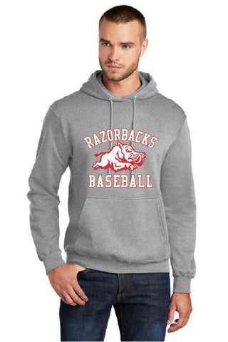 RAZORBACKS -  Youth and Adult PC78H  Port & Company® - Core Fleece Pullover Hooded Sweatshirt