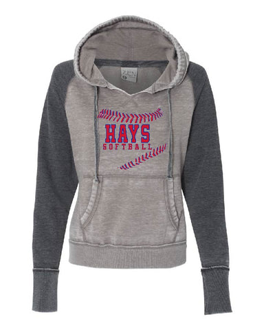 HAYS SOFTBALL -   J. America - Women's Zen Fleece Hooded Sweatshirt - 8926