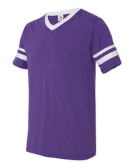 ZEPHYRS ADULT Augusta Sportswear - V-Neck Jersey with Striped Sleeves - 360