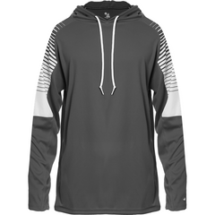 BADGER MEN'S LOOSE AND YOUTH LINEUP L/S HOOD TEE 4211 - NEW ITEM - $10 OFF