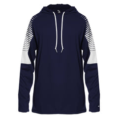 BADGER MEN'S LOOSE AND YOUTH LINEUP L/S HOOD TEE 4211 - NEW ITEM - $10 OFF