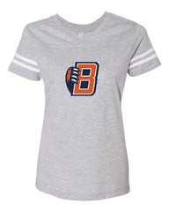 Bridgeland -  LADIES -  LAT - Women's Football V-Neck Fine Jersey Tee - 3537