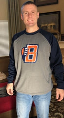 BRIDGELAND ADULT / MEN'S F270 Men's Raglan Crewneck Fleece