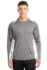ADULT -Sport-Tek® Long Sleeve Heather Colorblock Contender™ Tee. ST361LS - $7 OFF