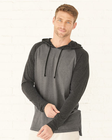 LAT Apparel 6917 - Men's Hooded Raglan Long Sleeve Fine Jersey Tee