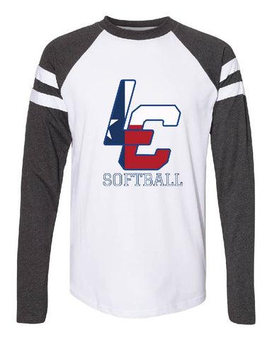 LAKE CREEK - LAT - LC SOFTBALL Fine Jersey Mash Up Long Sleeve Tee - 6934