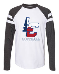 LAKE CREEK - LAT - LC SOFTBALL Fine Jersey Mash Up Long Sleeve Tee - 6934