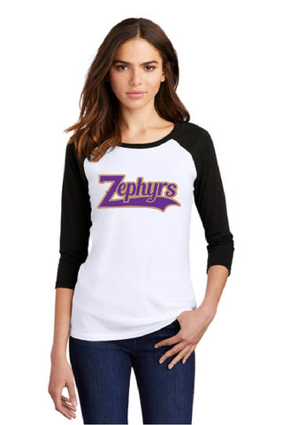 ZEPHYRS - District Made® Ladies Perfect Tri® 3/4-Sleeve Raglan. DM136L