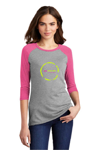 DVAA2K11 -   - District Made® Ladies Perfect Tri® 3/4-Sleeve Raglan. DM136L