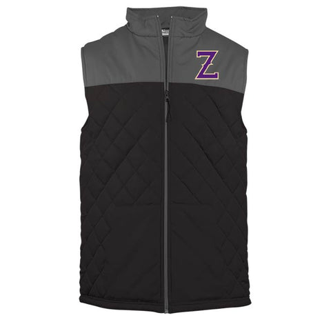 ZEPHYRS -  #766100 MEN'S - New COLORBLOCK QUILTED VEST - BADGER
