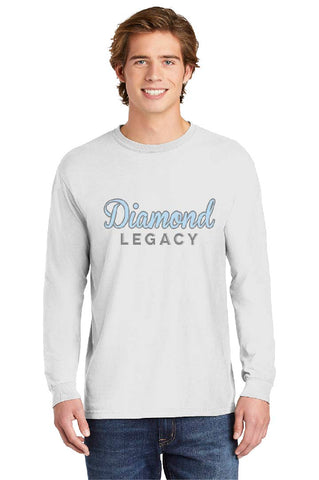 DIAMOND LEGACY - WHITE Comfort Colors - Garment-Dyed Heavyweight Long Sleeve T-Shirt - 6014