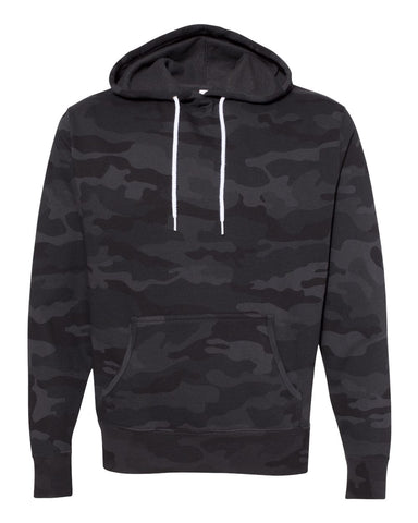 Illusions-  Black Camo Adult- Independent Trading Co. - Unisex Lightweight Hooded Sweatshirt - AFX90UN