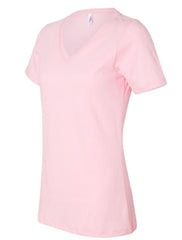 PINK OUT Bella + Canvas - Women's Relaxed Short Sleeve Jersey V-Neck Tee - 6405