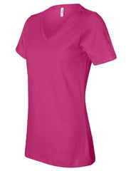 PINK OUT Bella + Canvas - Women's Relaxed Short Sleeve Jersey V-Neck Tee - 6405