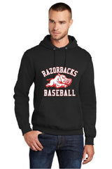 RAZORBACKS -  Youth and Adult PC78H  Port & Company® - Core Fleece Pullover Hooded Sweatshirt