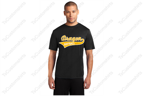 Dragon Softball Adult TShirts