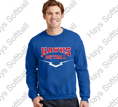 HAWKS SOFTBALL - Heavy Blend Crewneck Sweatshirt