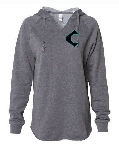 CREW BASEBALL- Independent Trading Co. - Women’s Lightweight California Wave Wash Hooded Sweatshirt - PRM2500