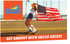 SOCCO - Striped Crew Sock - SC100