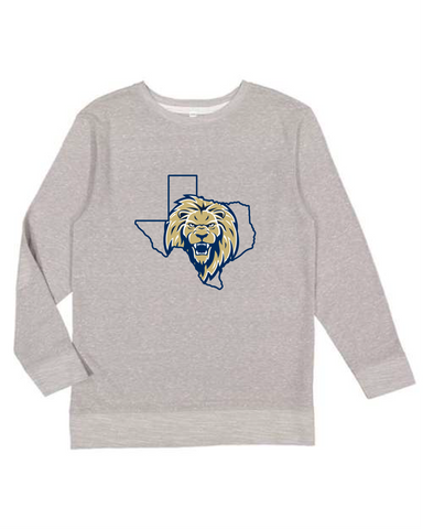 LAKE CREEK HIGH SCHOOL TEXAS LION - Harborside Mélange French Terry Pullover OR Hoodie 6965/6775
