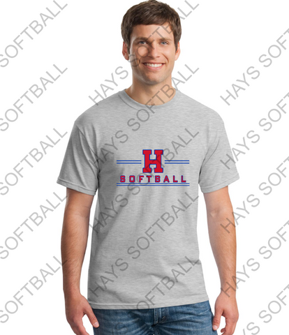 HAYS SOFTBALL - Adult - Heavy Cotton Short Sleeve T-Shirt