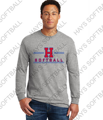 HAYS SOFTBALL -  Adult - Heavy Cotton Long Sleeve T-Shirt
